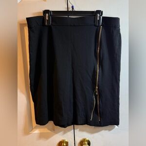Anne Klein Black Skirt with Gold Zipper